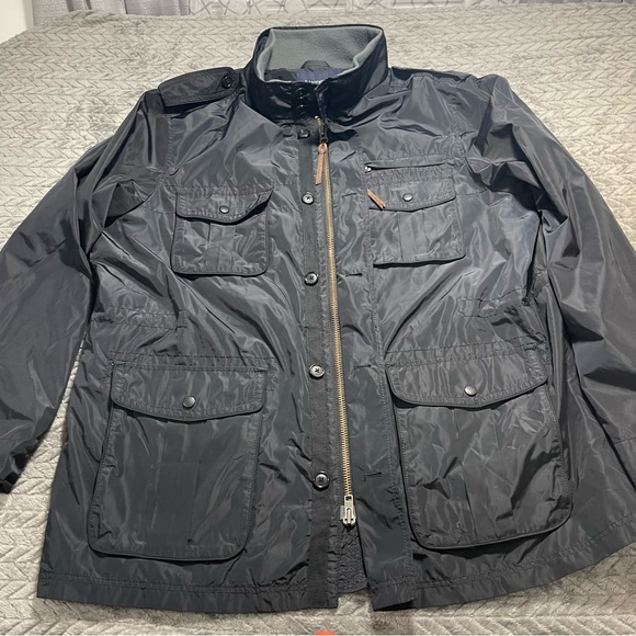 Lands' End Men's Black Military Field Jacket - Picture 1 of 9